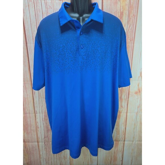 Under Armour Mens HeatGear Polo XXL Bluish-Purple Loose Fit Short Sleeve - Picture 1 of 7